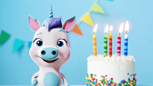 6th birthday invitations with cute cartoon characters made with Krikey AI digital invitation maker