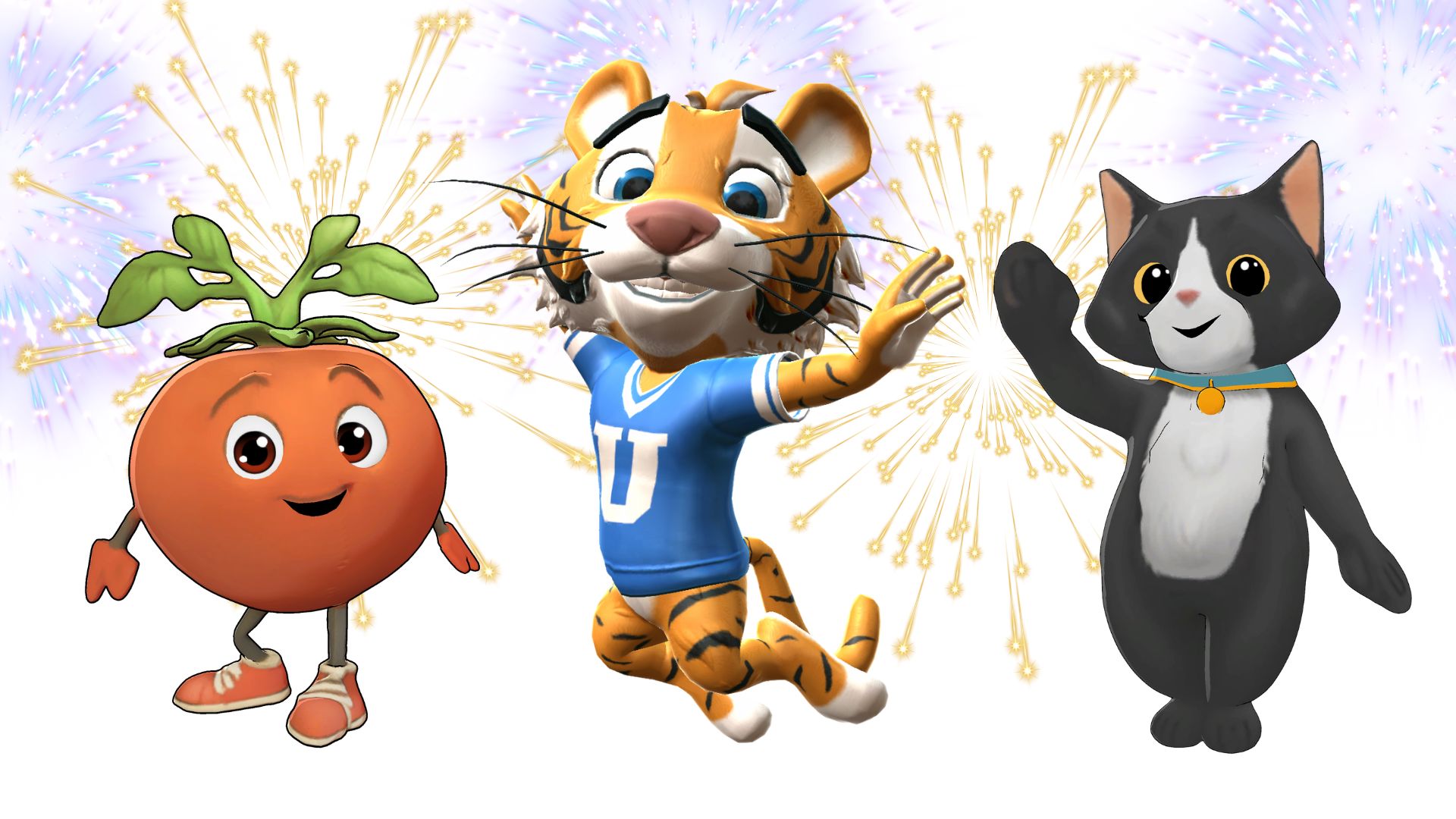 Cartoon Mascots animated using best free AI Animation Software Krikey AI 