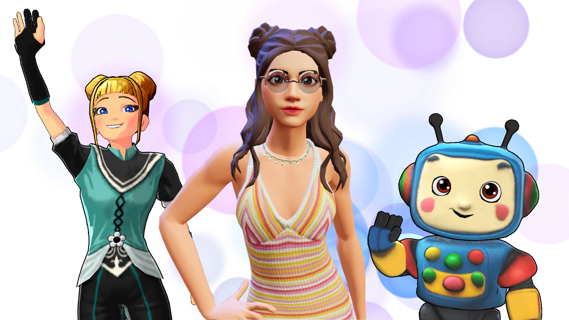 Character Customization with cute cartoon characters in Krikey AI Video editor anime girl cartoon robot