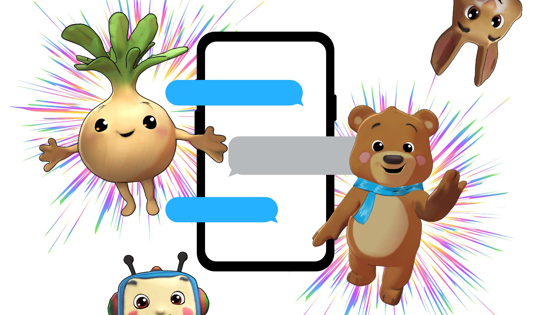 Emoji Art Generator with cute cartoon characters in Krikey AI Video editor cartoon onion cartoon bear