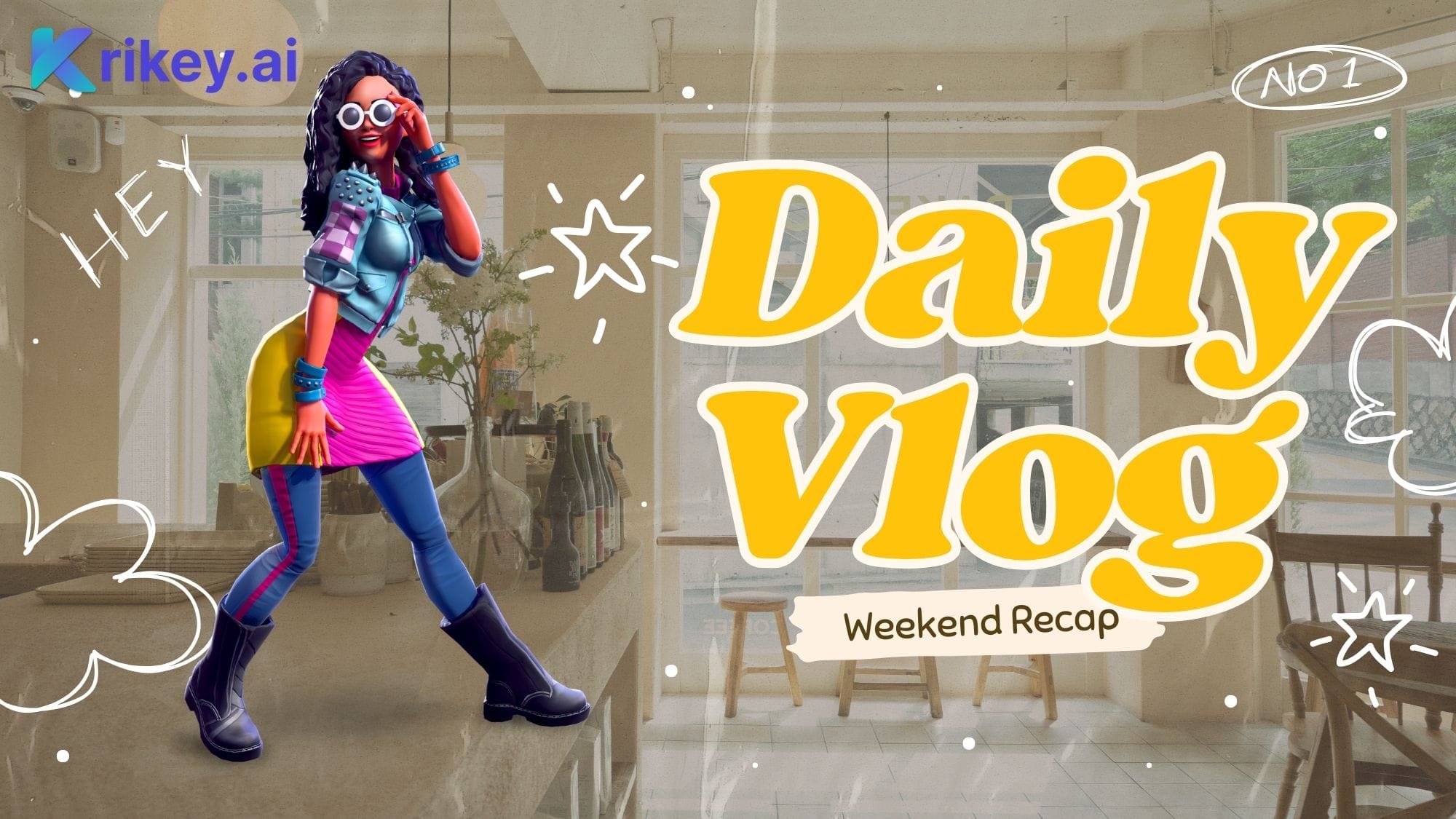 Faceless Youtube channel ideas npc ready player me style made with Krikey AI Animation video editor