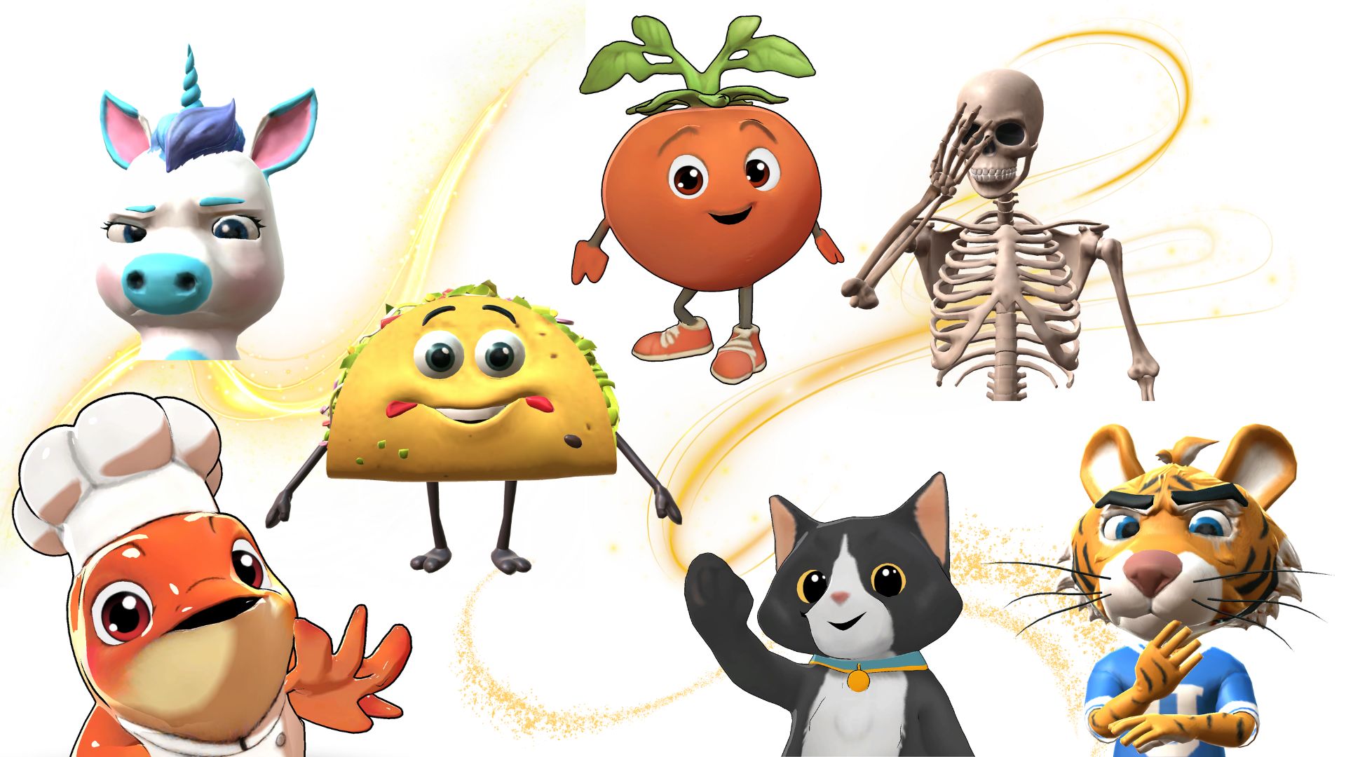 Facial Animation using Krikey AI for character rigging, lip-sync, and easy preset facial expressions.