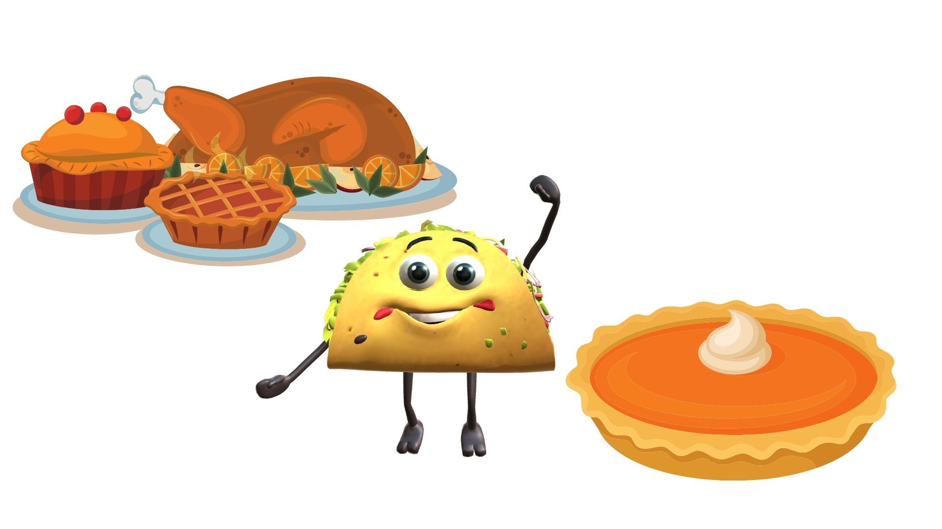 Funny Thanksgiving cards made with funny ai video maker Krikey AI 