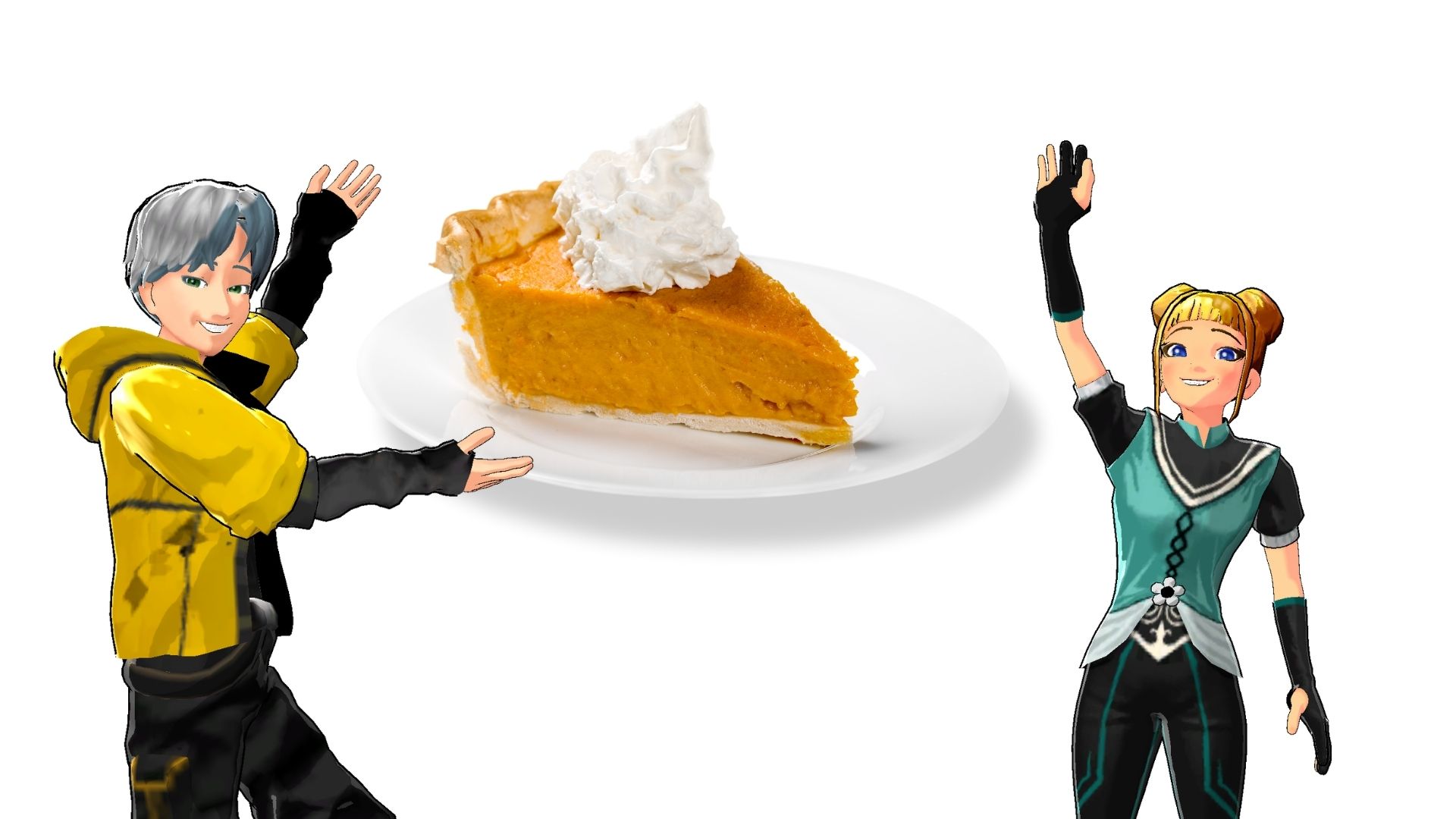 Happy Thanksgiving Sister made with cute cartoon characters in Krikey AI card maker