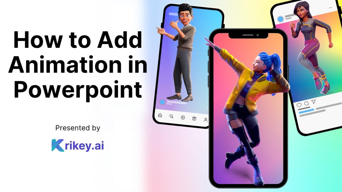 How to add animation to Powerpoint using Krikey AI Animation tools