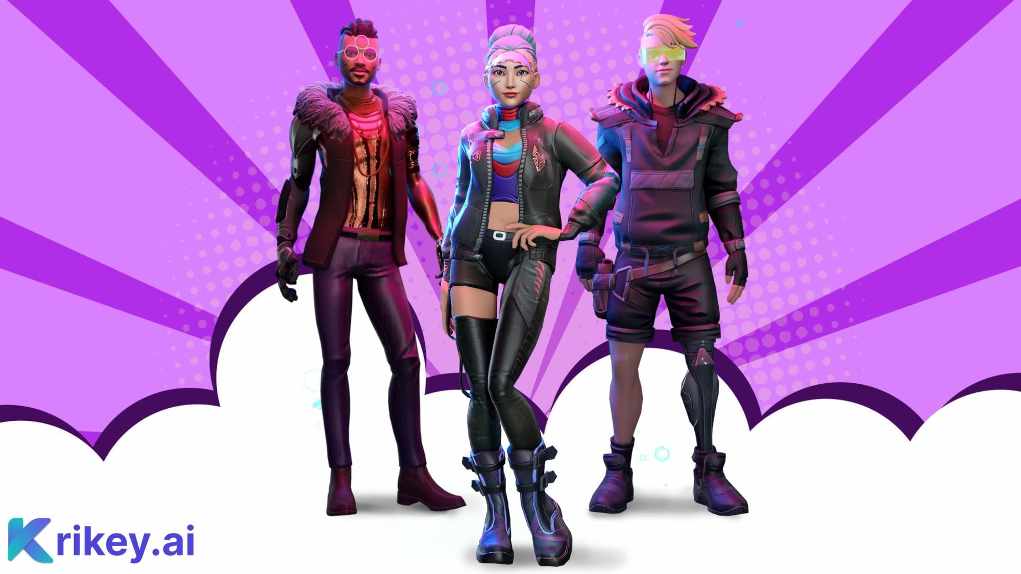 animated person girl made with Krikey AI Animation video editor