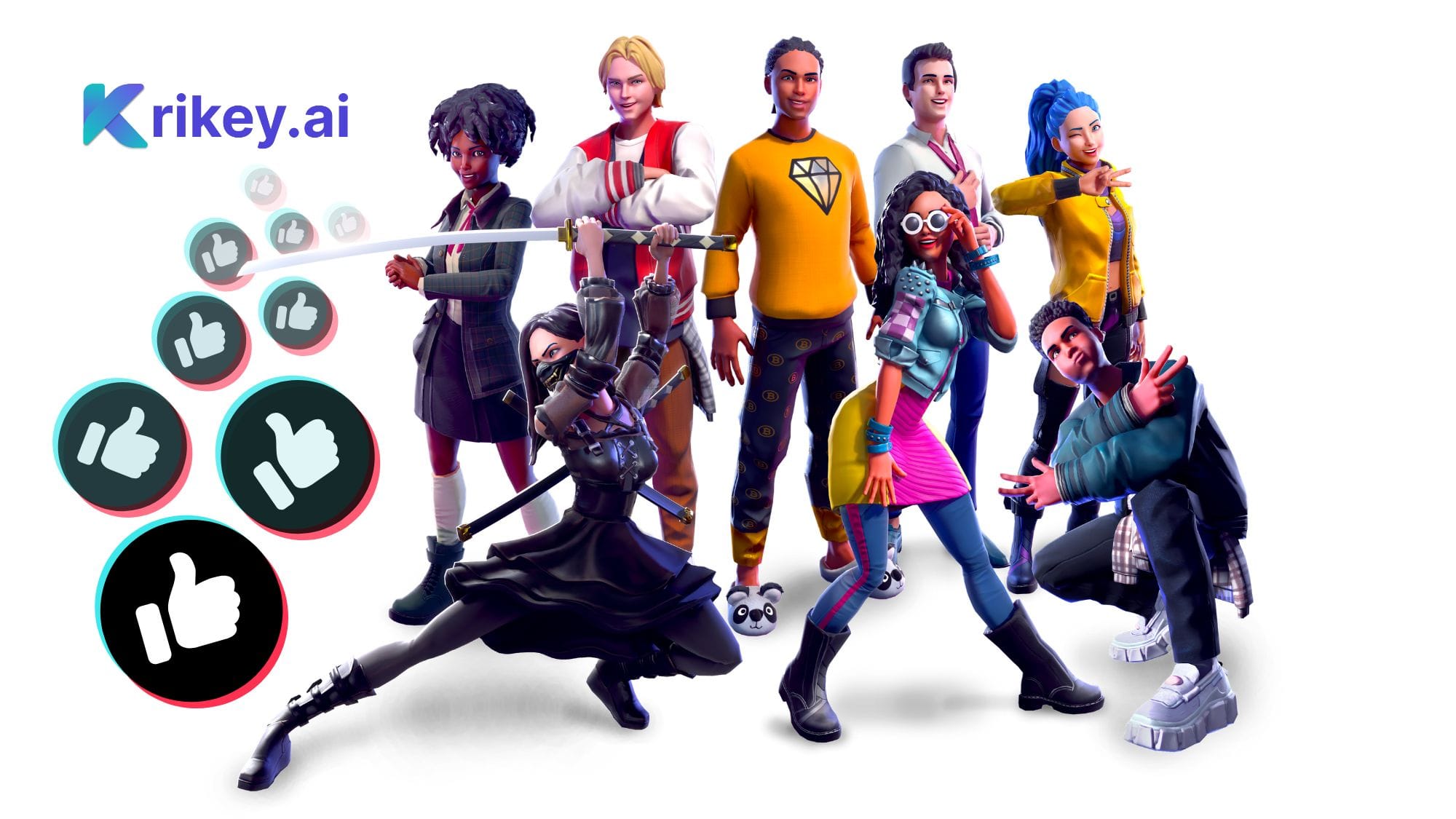 TikTok Template for faceless Tiktok videos using anime made with Krikey AI Animation video editor