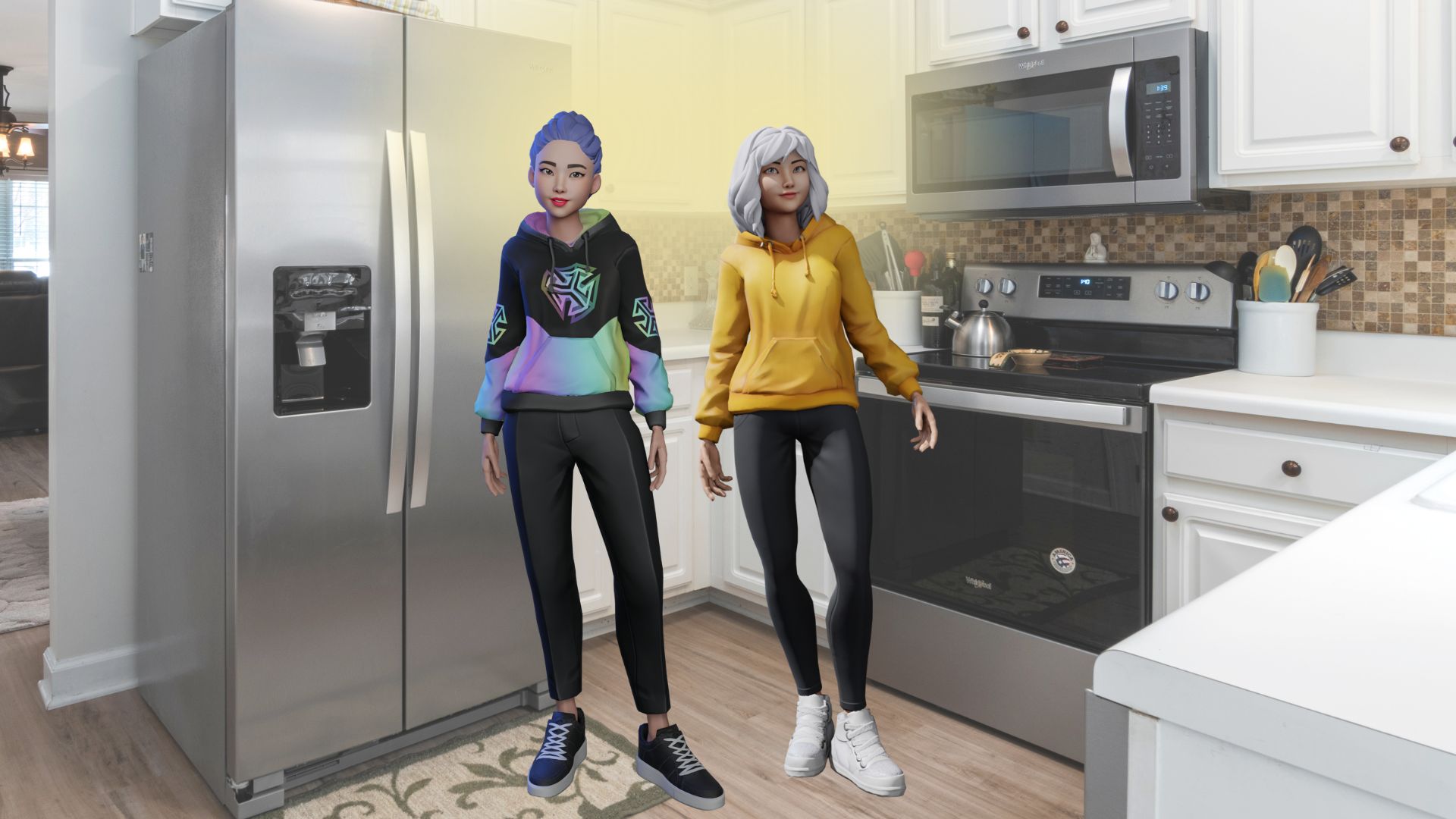 Thanksgiving card template with family cartoon characters made with Krikey card maker