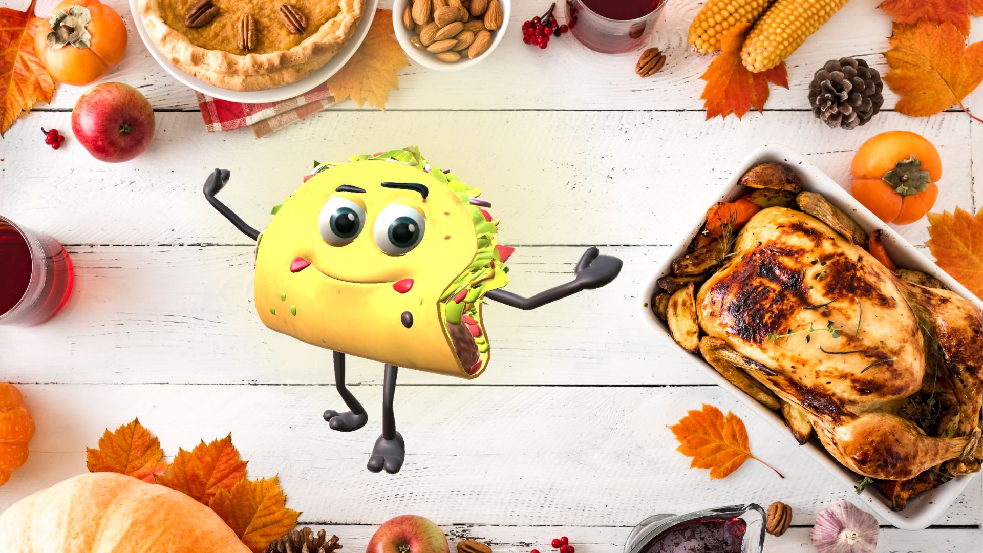Thanksgiving Inflatables made with cute cartoon characters in Krikey AI video editor