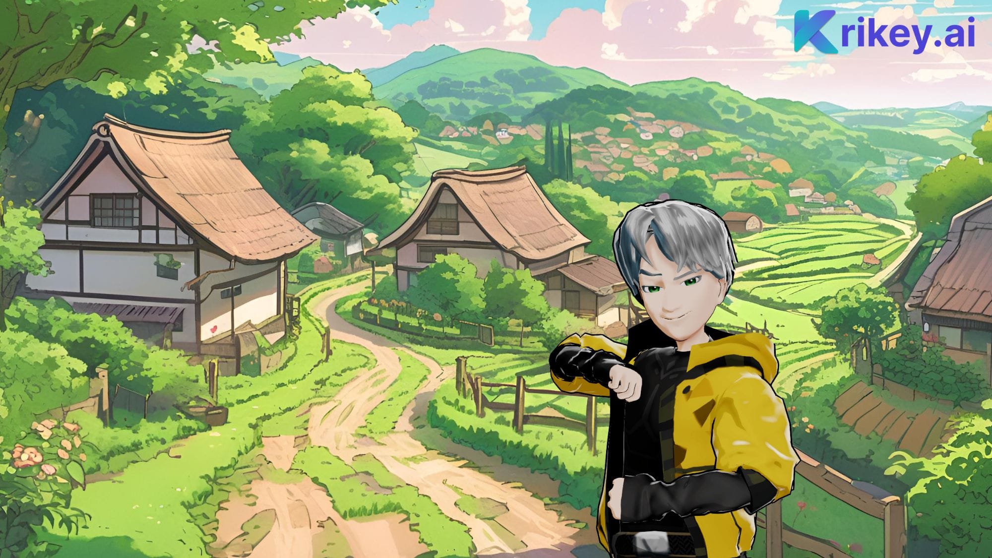 Video to Anime converter with anime boys and text to speech voice AI inside Krikey anime video editor