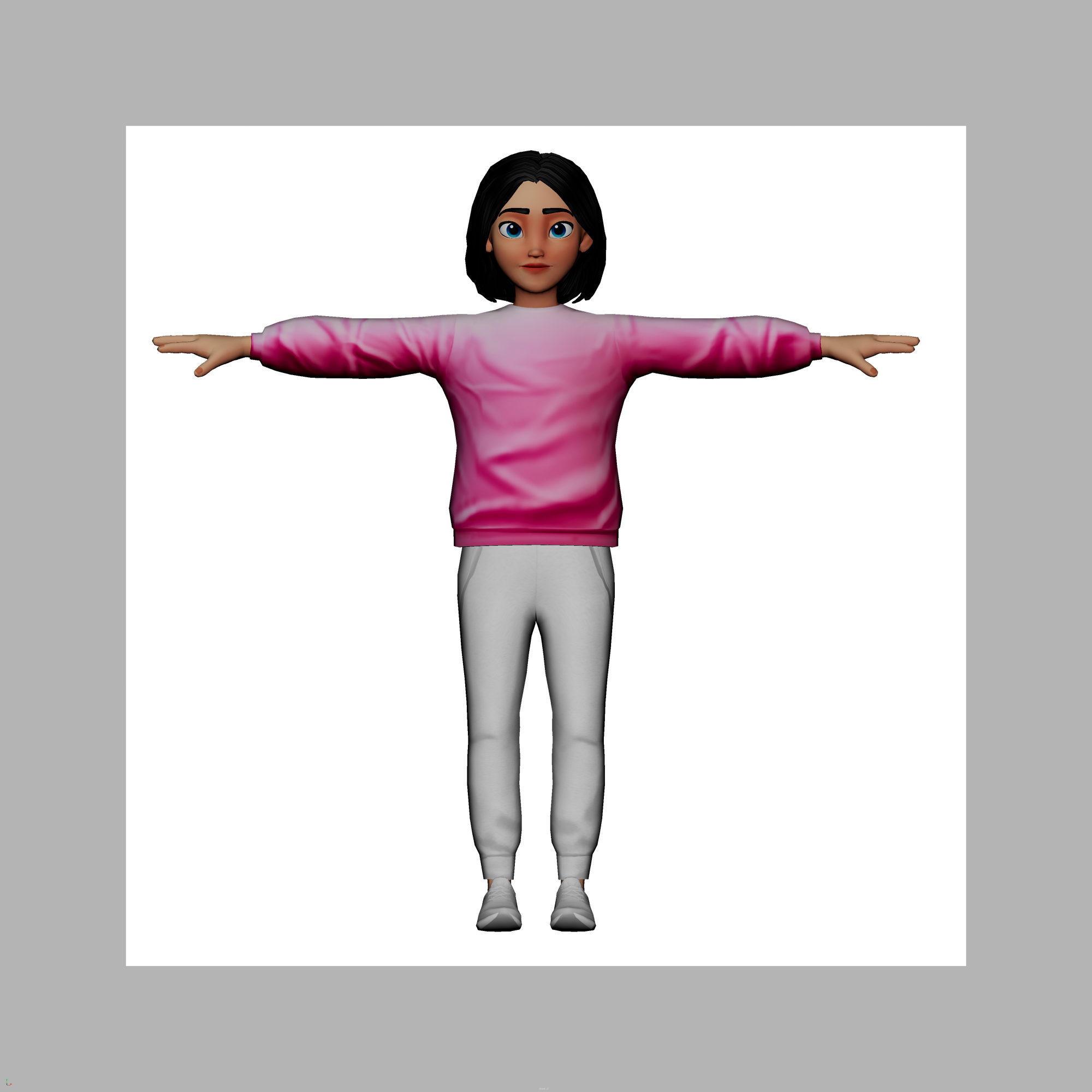 Krikey character in T-Pose